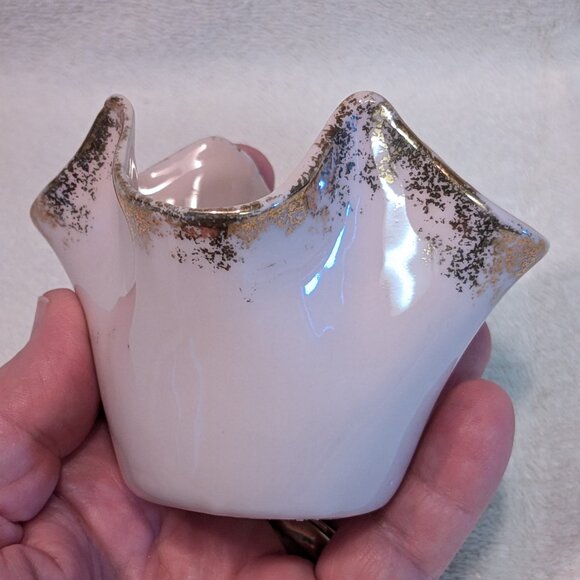 Richard Japan Porcelain Handkerchief Small Vase Holder Decor 1960s - Picture 7 of 12